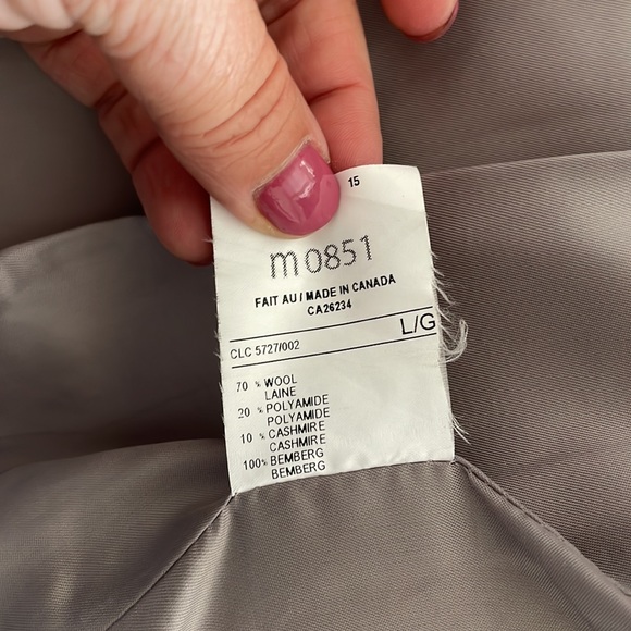 M0851 pink wool coat - Picture 3 of 5
